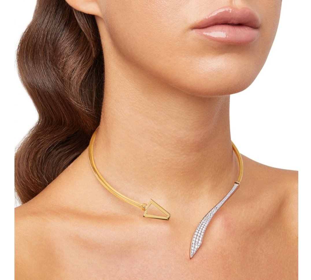 Collana rigida dorata Valentina Ferragni