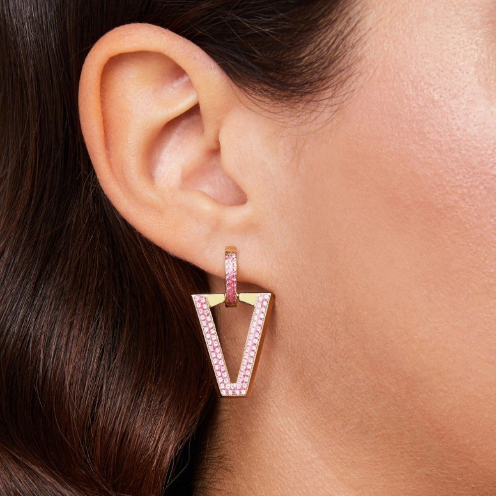 Mono Orecchino Valentina Ferragni Studio UALI ZIRCONIA PINK
