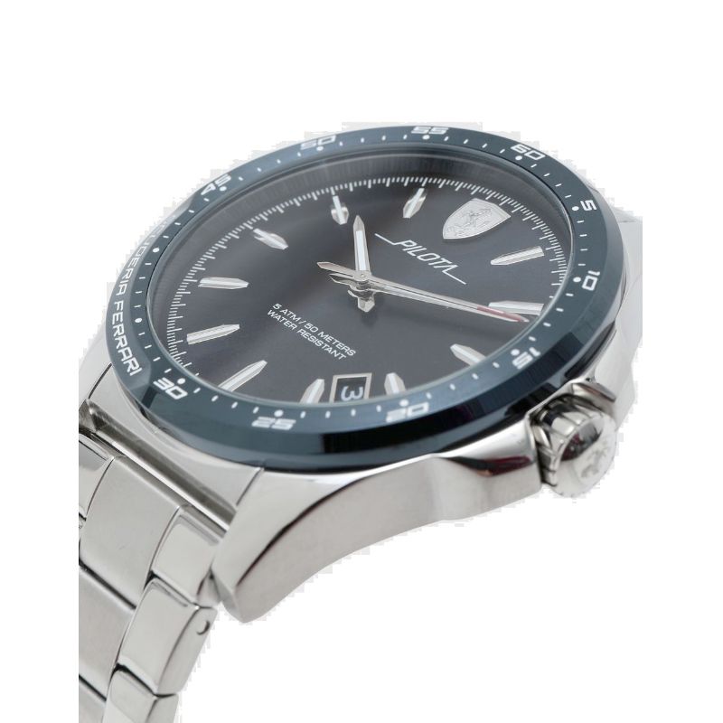 OROLOGIO PILOTA IN ACCIAIO CON QUADRANTE BLU (Scuderia Ferrari) - L7298