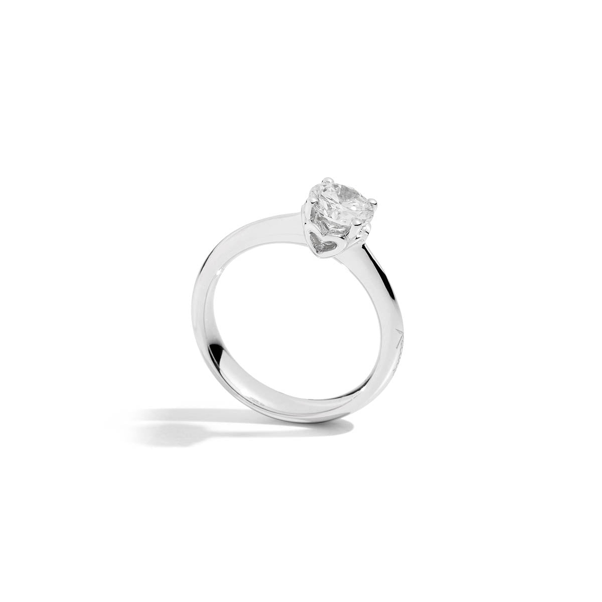 Anello solitario oro bianco e diamante – Anniversary six | Recarlo