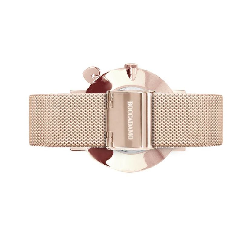 Orologio rose gold con quadrante bicolor su due livelli e charm a cuore laterale (Boccadamo) - MX012