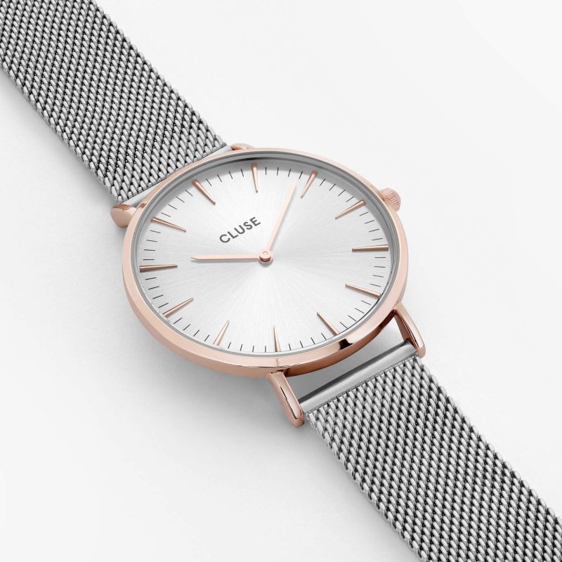 Orologio "La Bohème Mesh Rose Gold/Silver" (Cluse) - CL18116