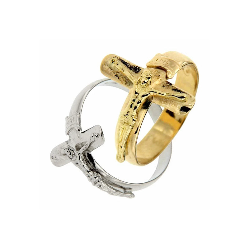 Anello rosario unisex oro bianco o giallo