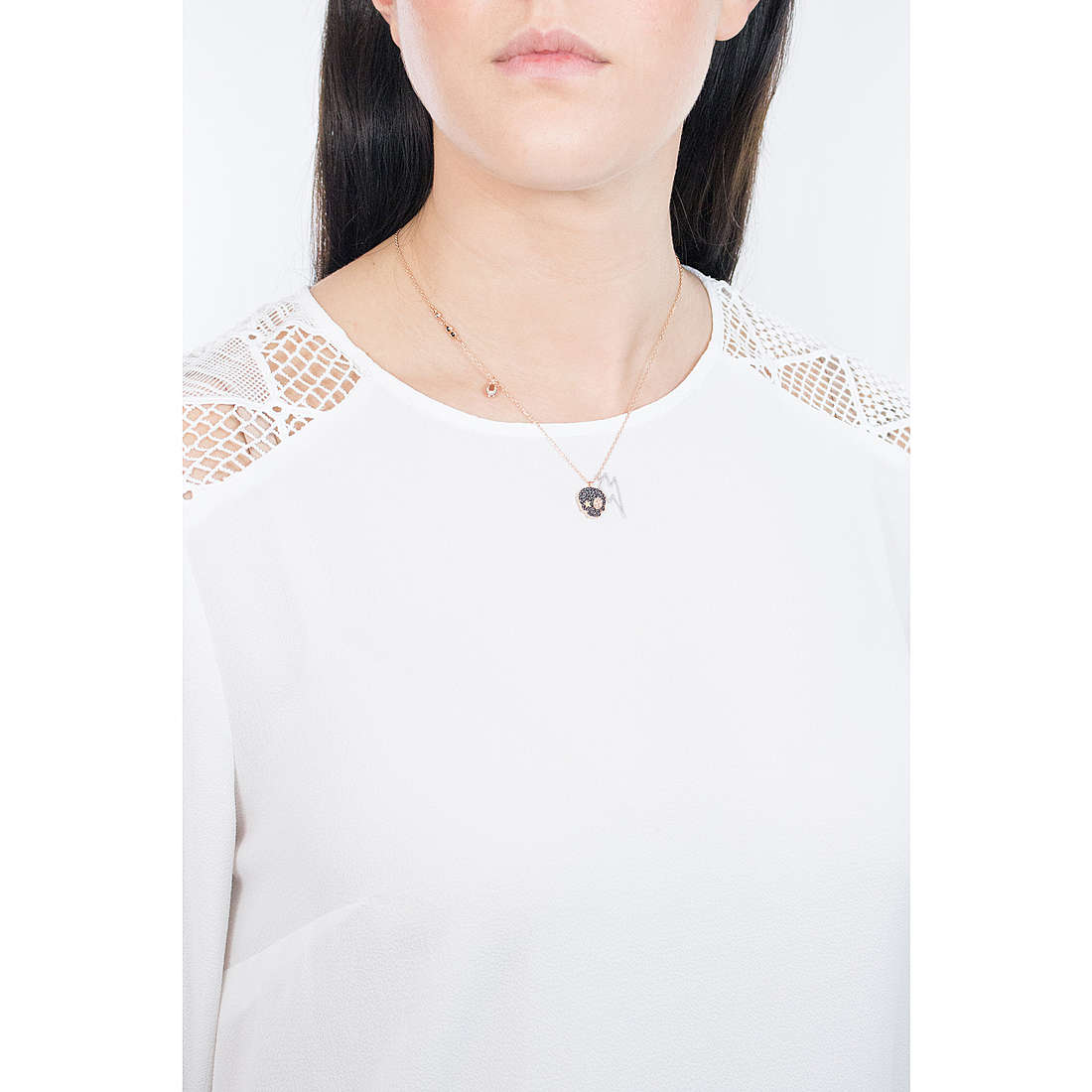 collana donna gioielli Swarovski Skull