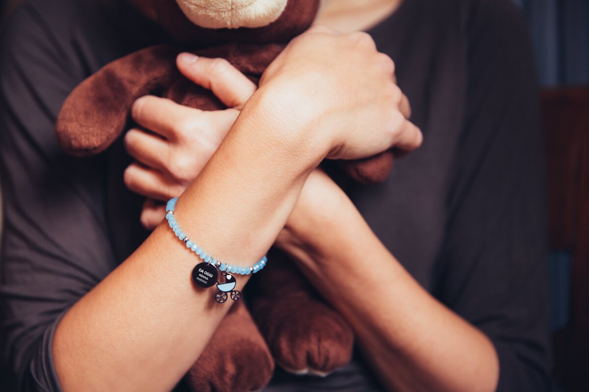 Bracciale 10 Buoni Propositi Azzurro Da oggi ninna nanna - B5480/AZ