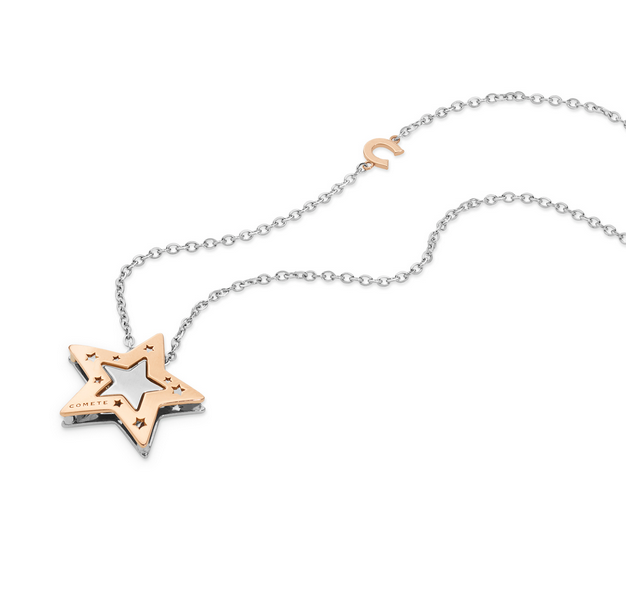 Collana in oro bianco e rosa 18 KT di Comete Gioielli della collezione Stella - GLB1447