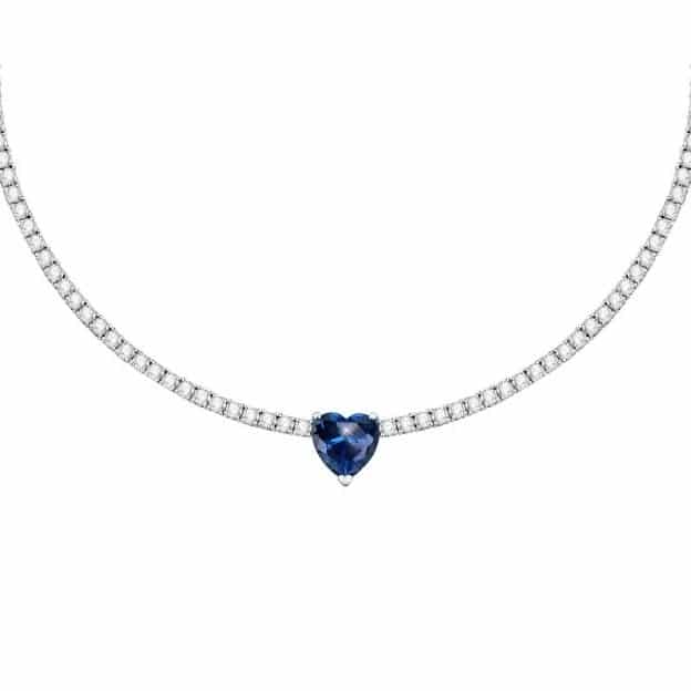 Chiara Ferragni Collana Diamond Heart In Acciaio Con Zirconi Argento Da 37-42cm J19AUV03