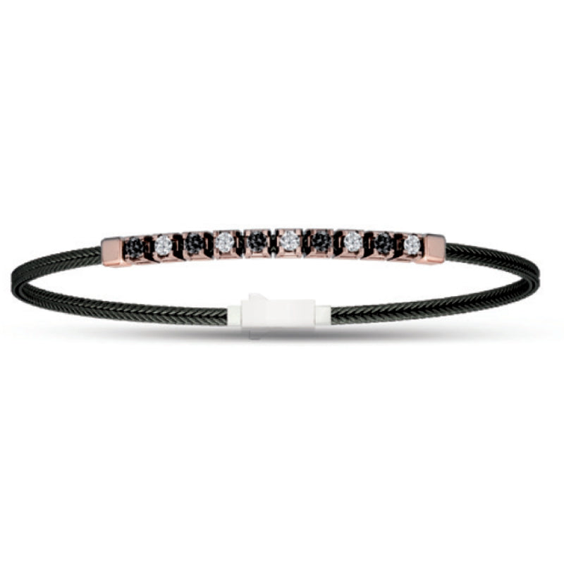 Griffe Oro Rosa con Diamanti Neri ELEMENTS (DonnaOro) - DCHF3305