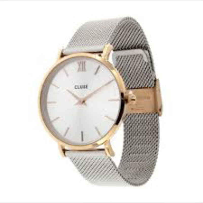 Orologio "Minuit Mesh Rose Gold Silver/Silver" (Cluse) - CW0101203004