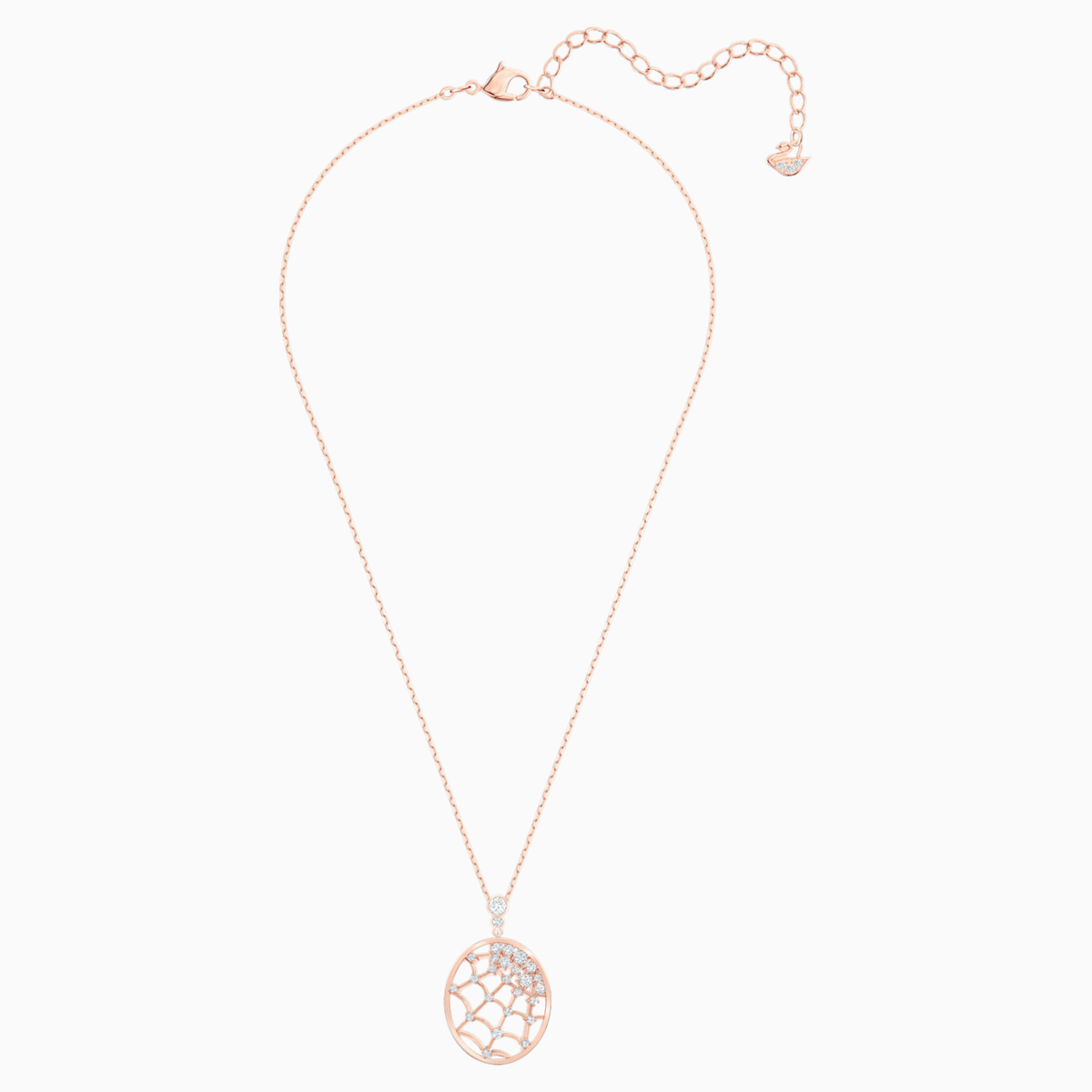 PENDENTE PRECISELY, BIANCO, PLACCATO ORO ROSA