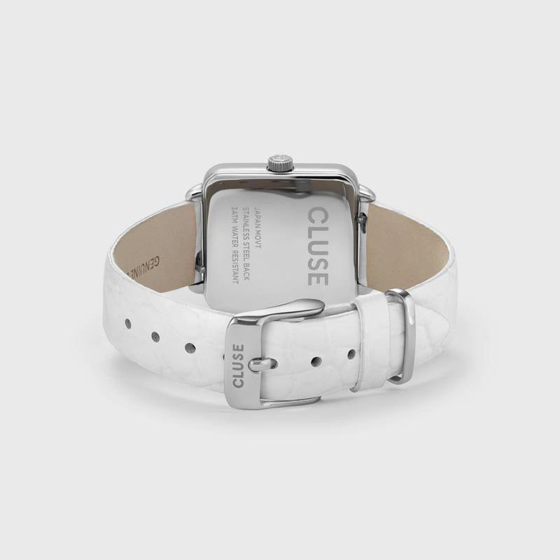 Orologio "La Tétragone Silver/White Alligator" (Cluse) - CL60017