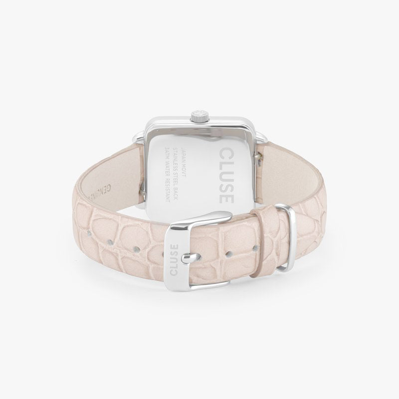 Orologio "La Tétragone Silver/Soft Almond Alligator" (Cluse) - CL60019
