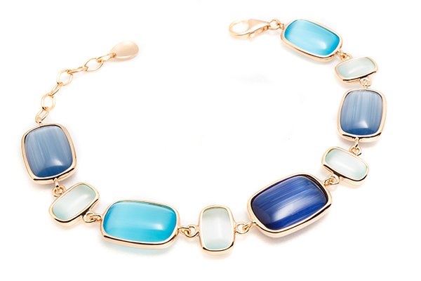 Bracciale Argento Madí con Pietre Blu