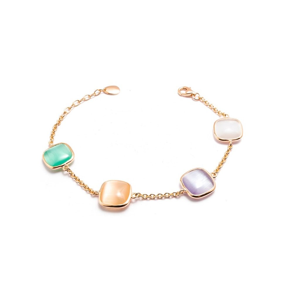 Bracciale Argento Madí con Quarzi Multicolor