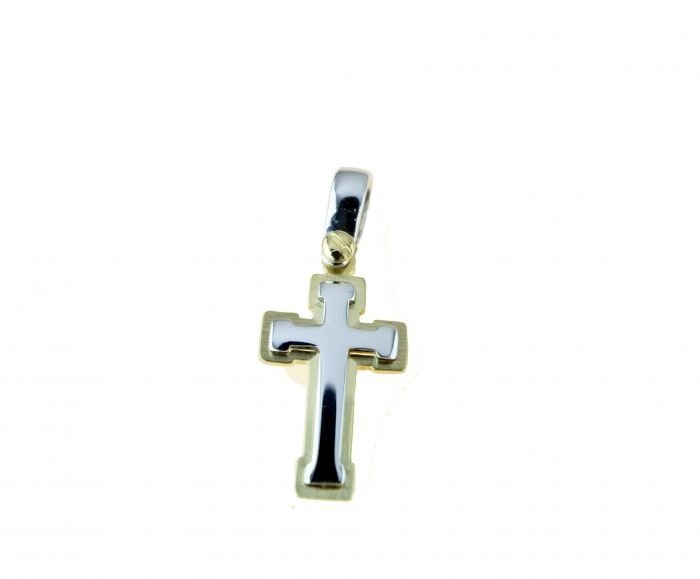 Croce  uomo oro giallo e oro giallo 18kt