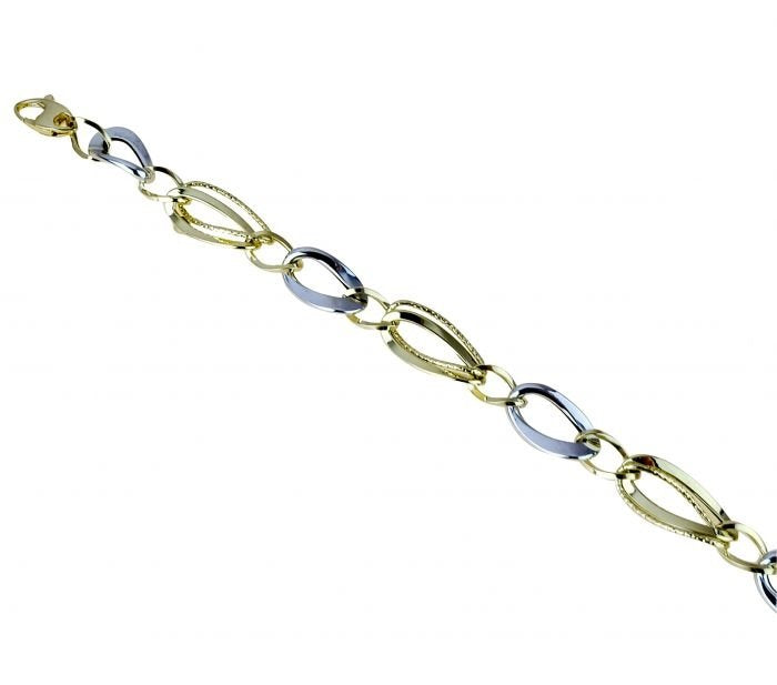 Bracciale Donna oro bianco e oro giallo 18 kt