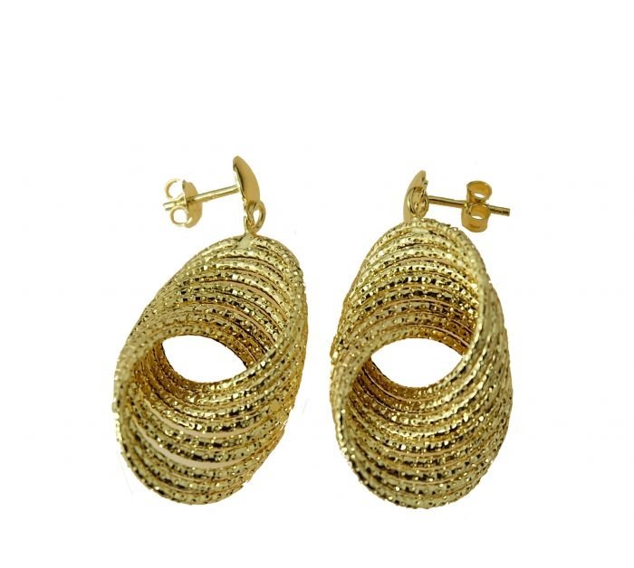 Orecchini Pendenti per donna con Ametiste, in Oro Giallo 750/1000 Orecchini Pendenti per donna con Ametiste, in Oro Giallo 750/1000