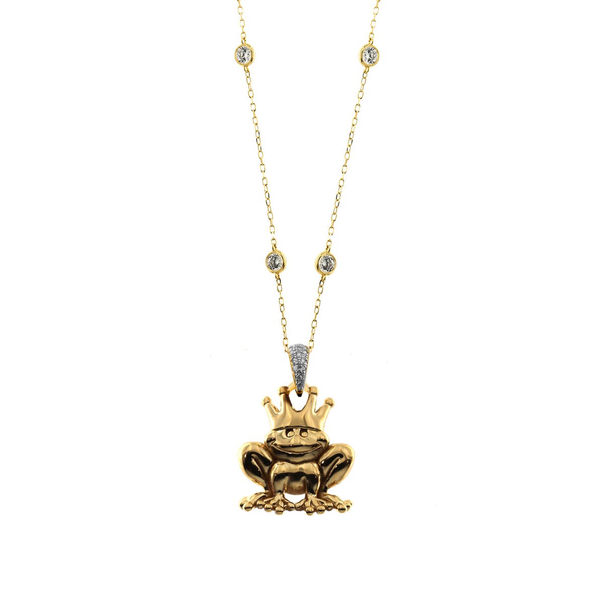 Collana principe ranocchio donna dorato Rue Des Mille