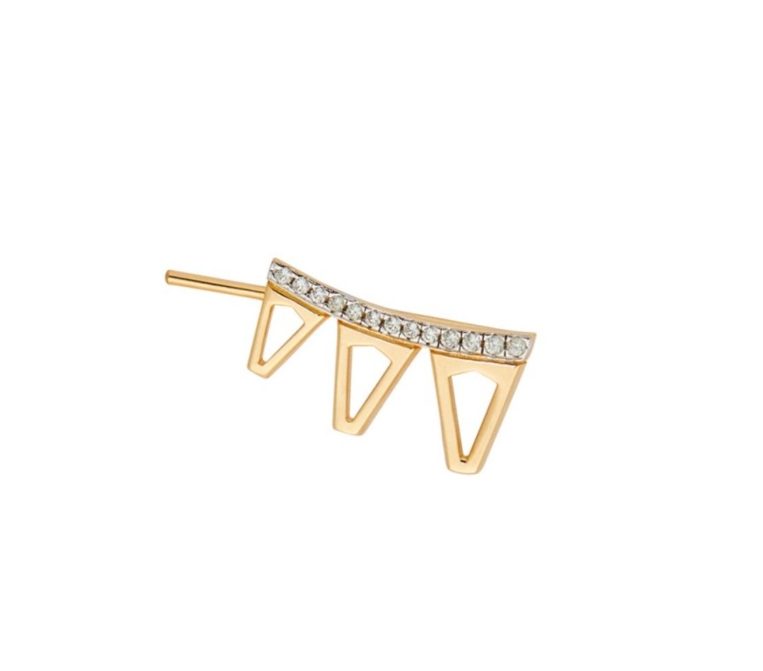 Orecchino dorato Valentina Ferragni