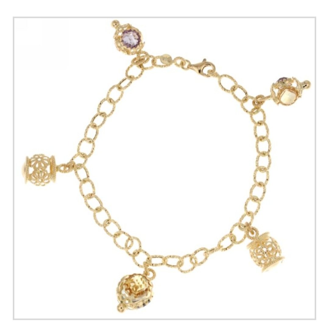 Bracciale con Mine in oro giallo 18kt