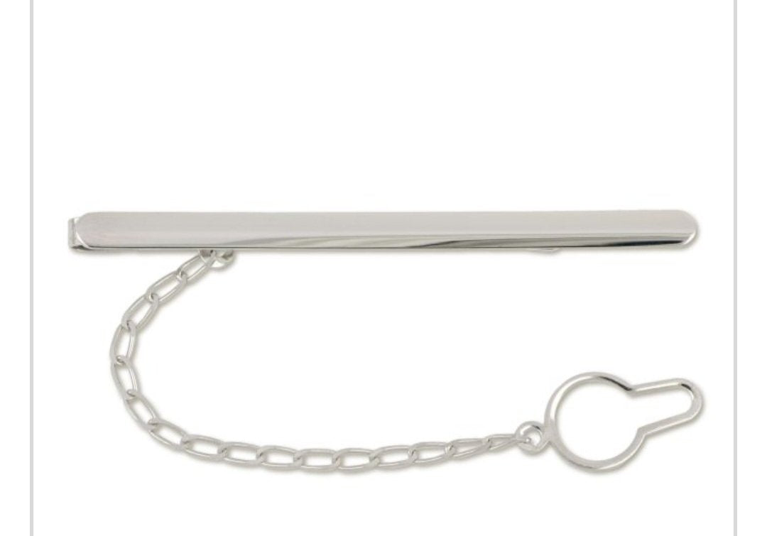 Fermacravatta Uomo oro bianco 18kt