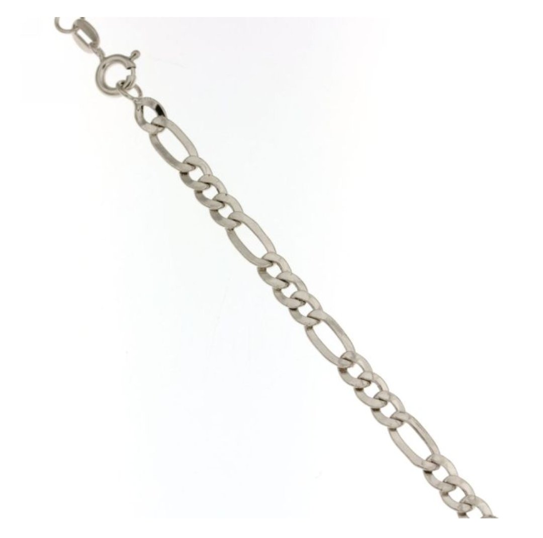 Bracciale oro bianco 18 Kt 3+1 lucido