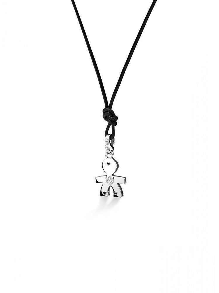 Collana I Diamantini Bimbo In Oro Bianco E Diamante Le Bebe