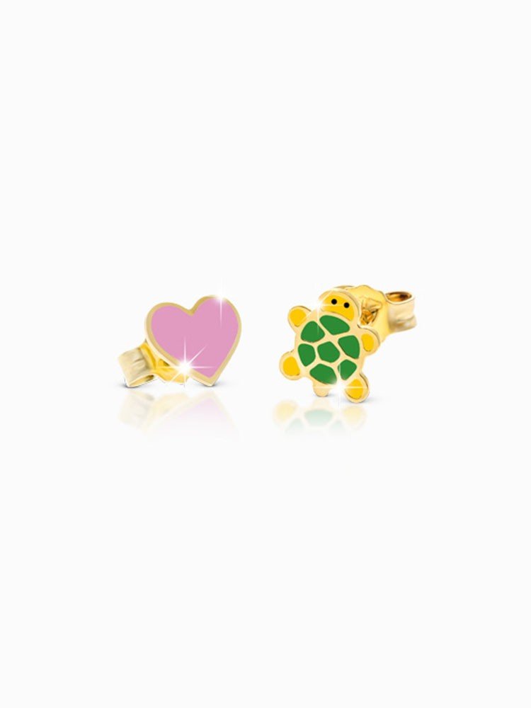 Orecchini Bimba Al Lobo Tartaruga E Cuore Le Bebe’