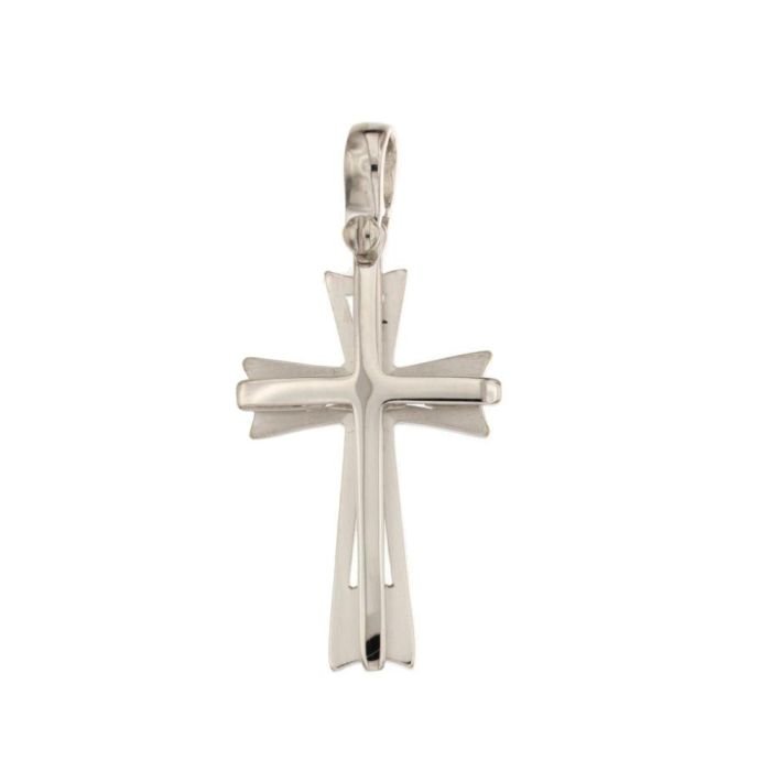 Croce oro bianco 18 Kt