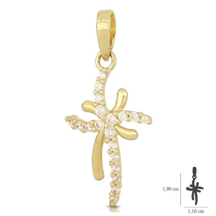Croce donna oro giallo 18 kt