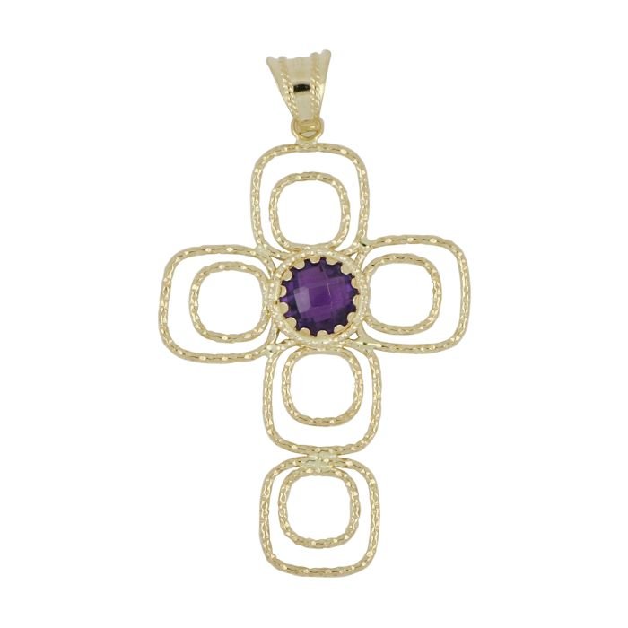 Croce donna oro giallo 18 kt