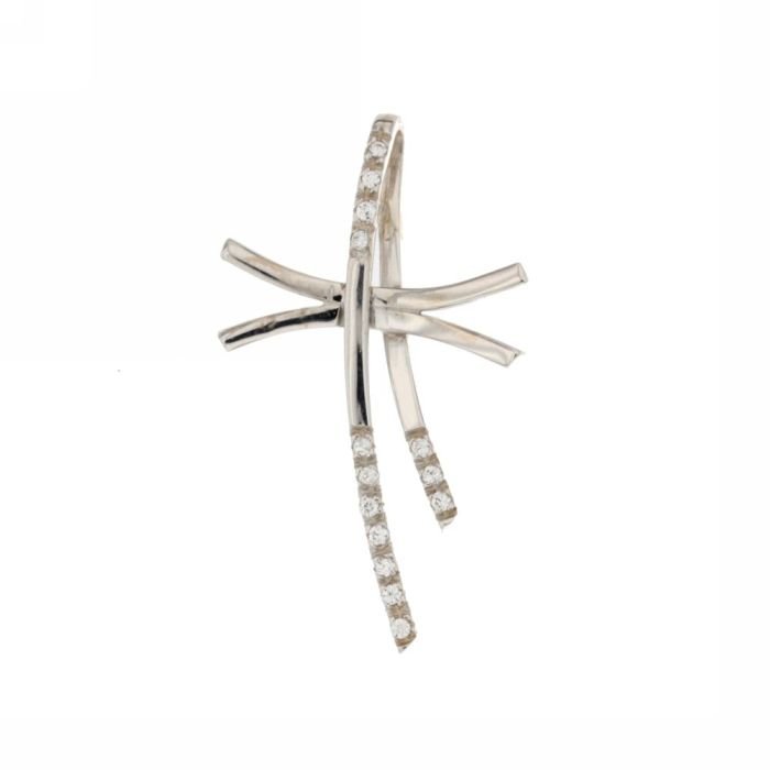 Croce Donna oro bianco 18 Kt