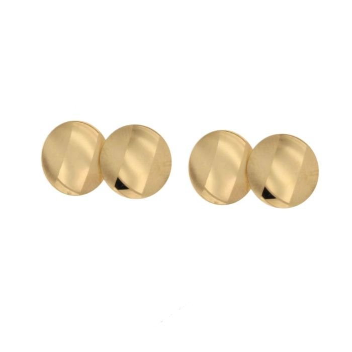 Gemelli a lastra uomo oro giallo 18 kt