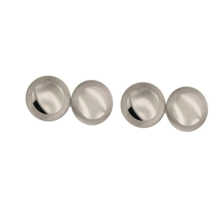 Gemelli uomo a lastra oro bianco 18 Kt