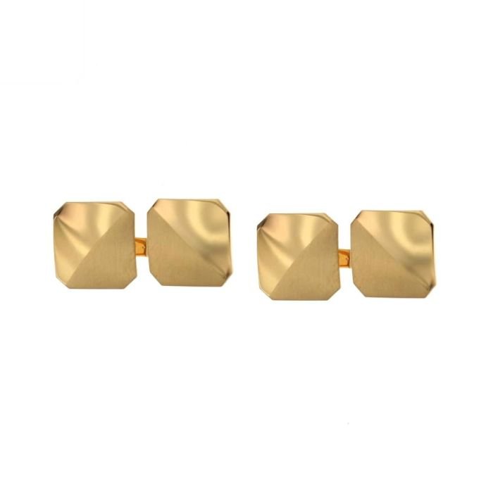 Gemelli a lastra oro giallo 18 kt uomo
