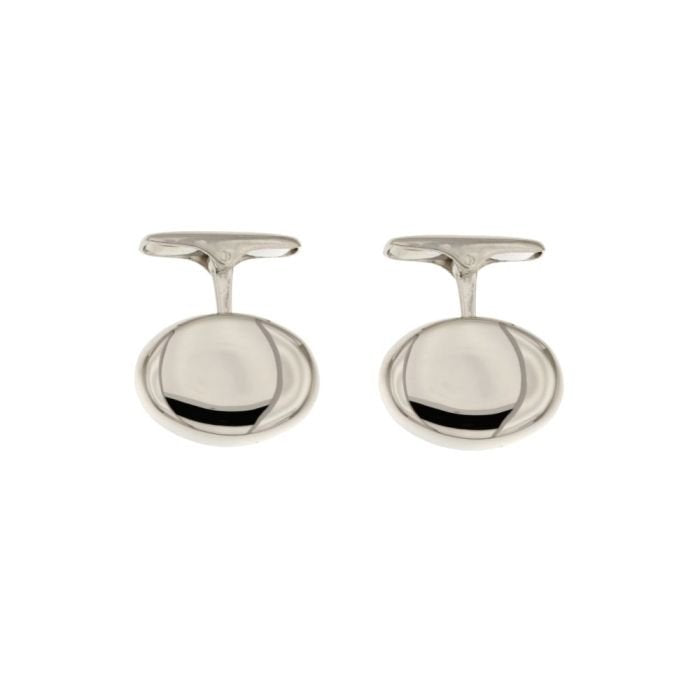 Gemelli/Polsini lucidi uomo oro bianco 18 Kt