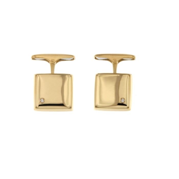 Gemelli/Polsini uomo oro giallo 18 kt con diamantino