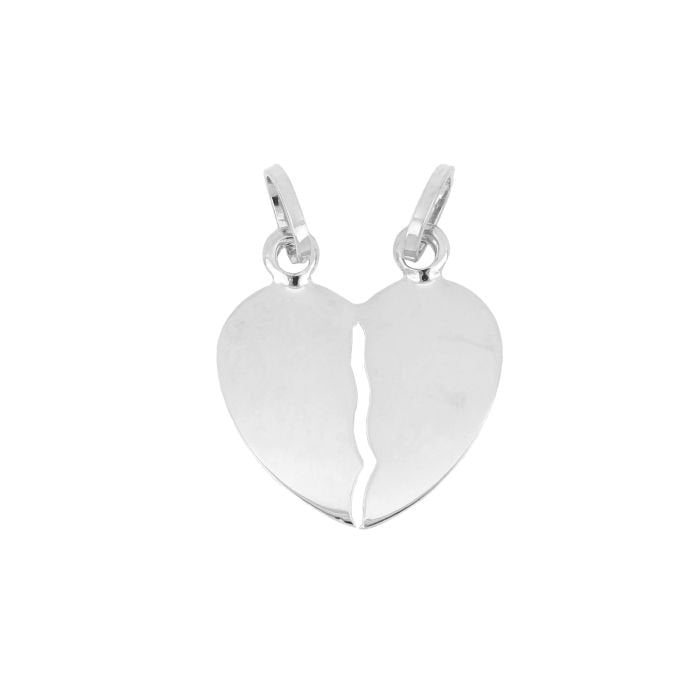 Ciondolo a cuore divisibile oro bianco 18 Kt