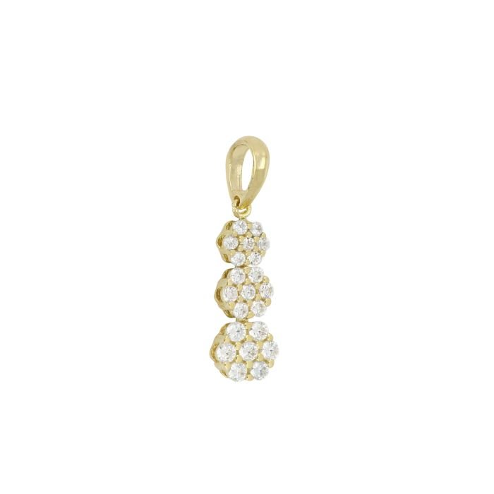 Ciondolo Trilogy oro giallo 18 kt con zaffiri