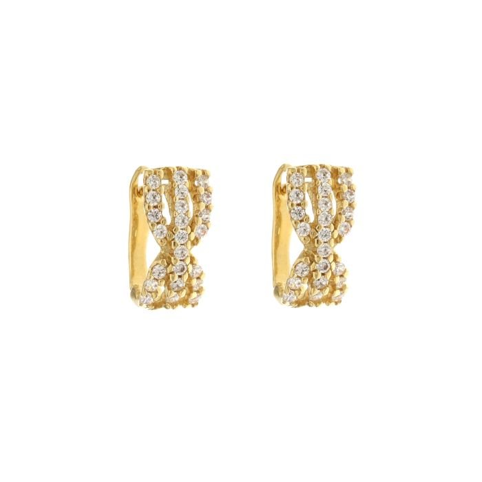 Orecchini oro giallo 18 kt con zaffiri donna
