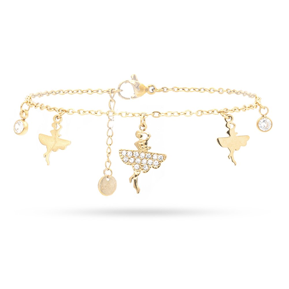 Bracciale Ballerina e Gemme Gold Freddy