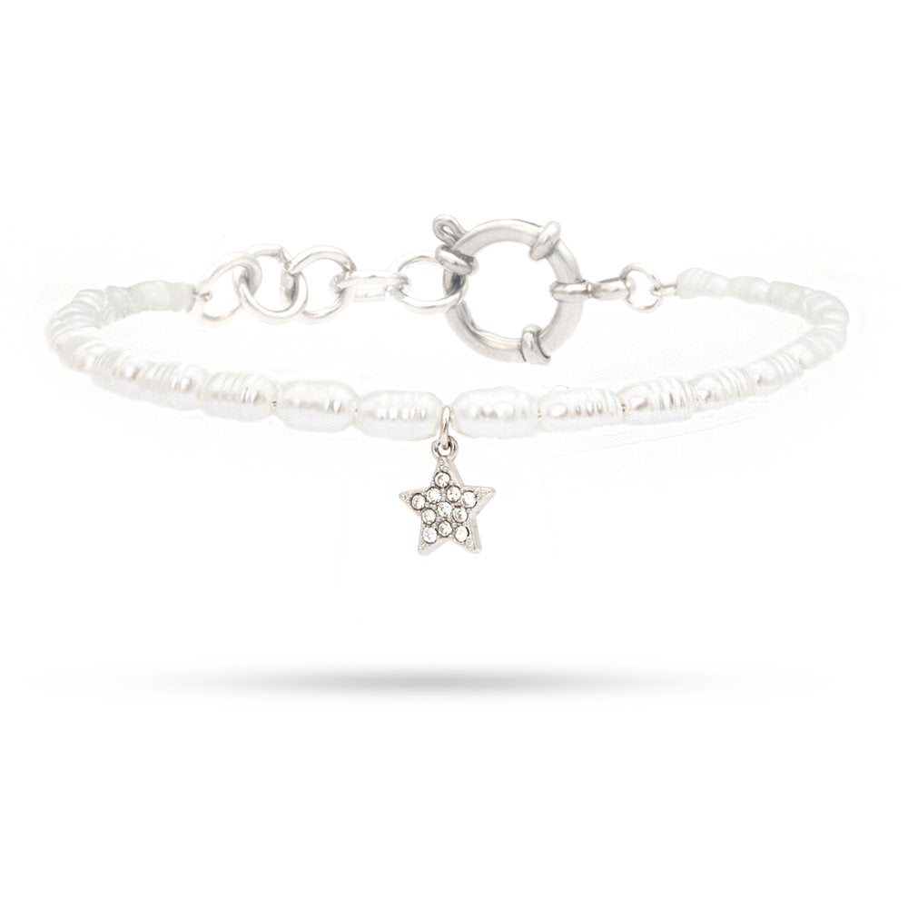 Bracciale Stella di Brillanti e Perle Freddy