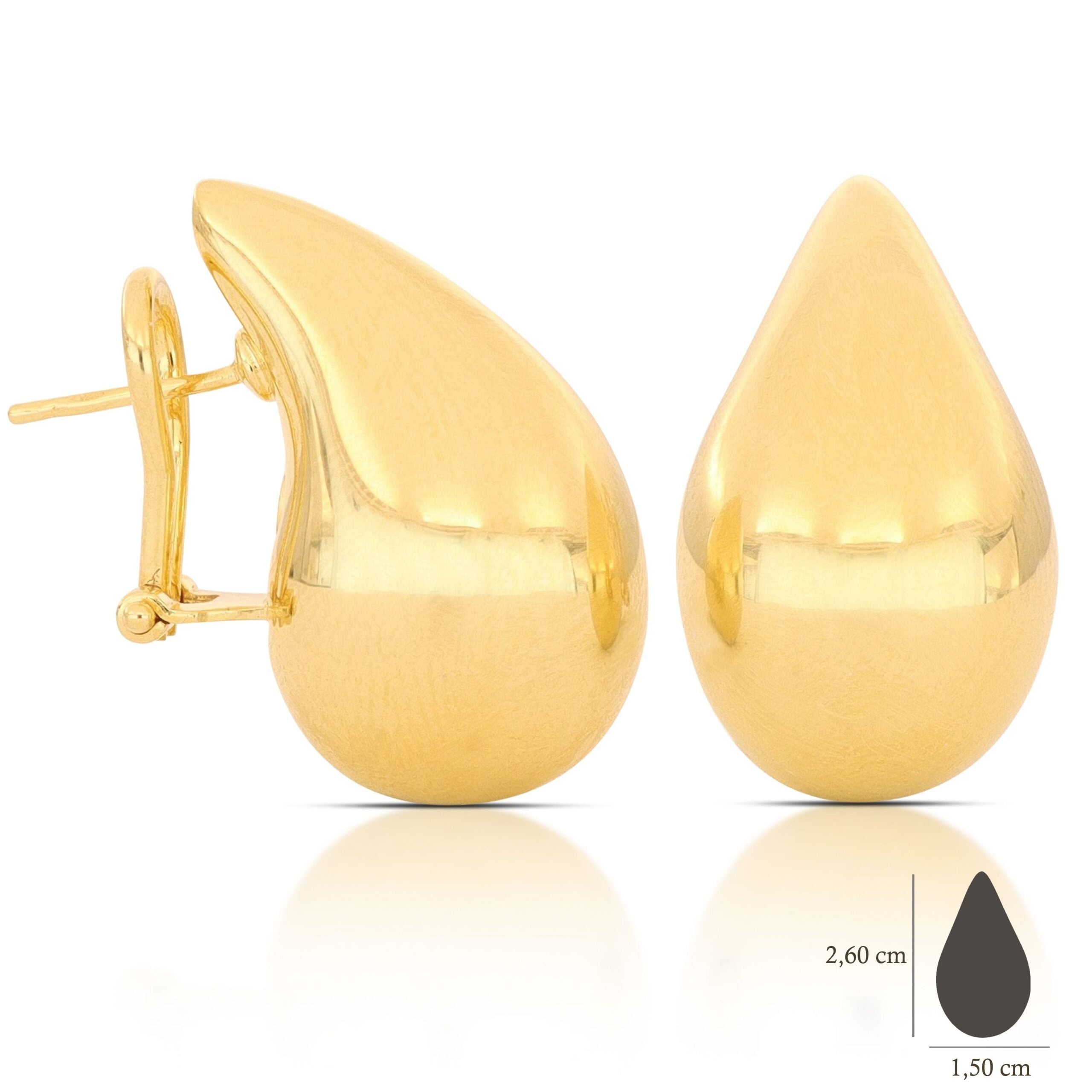Orecchini a goccia oro giallo 18kt