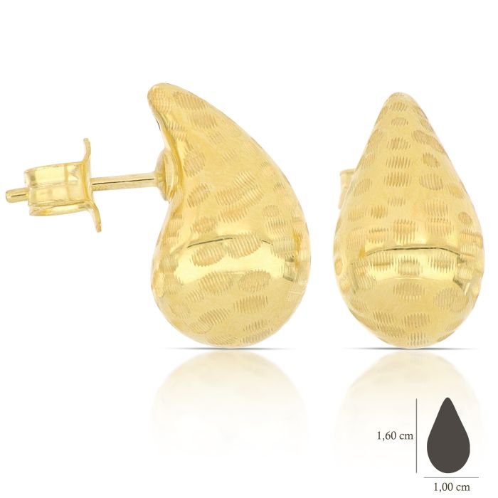 Orecchini a goccia oro giallo 18kt
