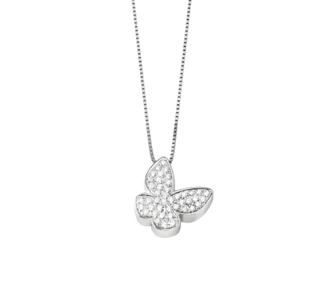 Collana in oro bianco con diamanti
Salvini Gioielli 
Segni Farfalla