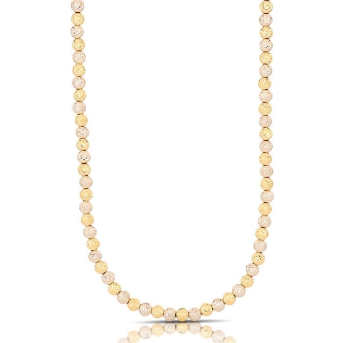 Girocollo a palline diamantate oro 18kt