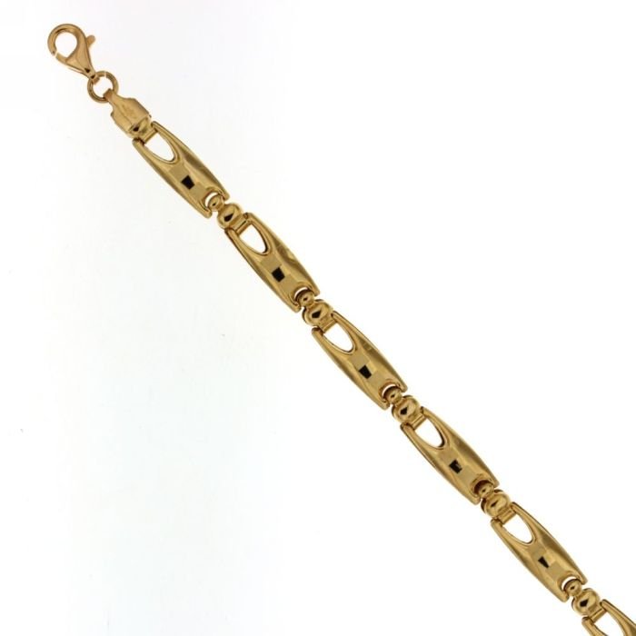 Bracciale a piastre uomo oro giallo 18kt