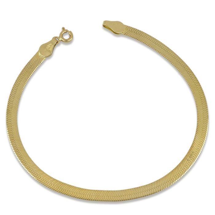 Bracciale maglia piattina oro giallo 18kt