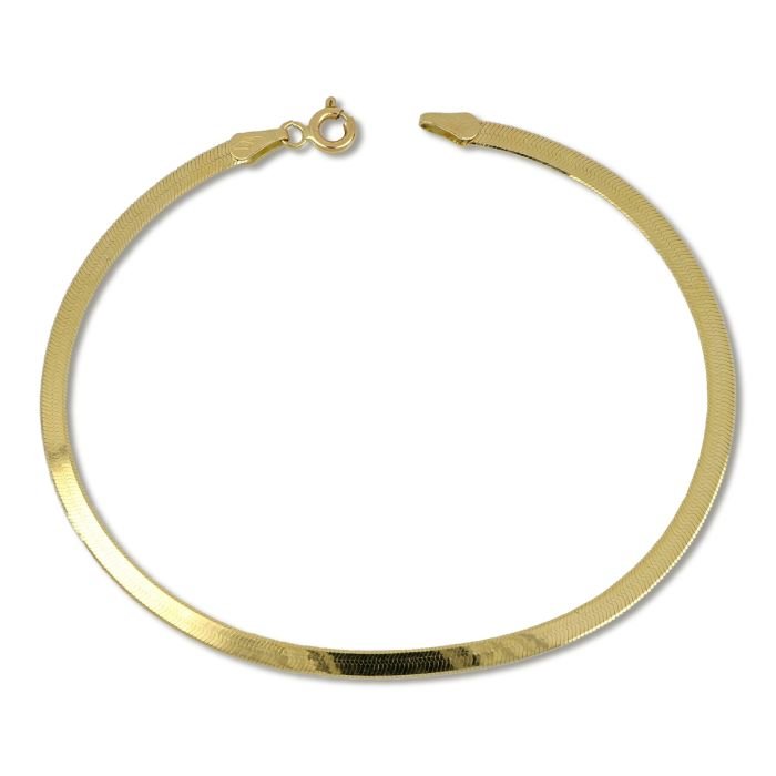 Bracciale maglia piattina oro giallo 18kt