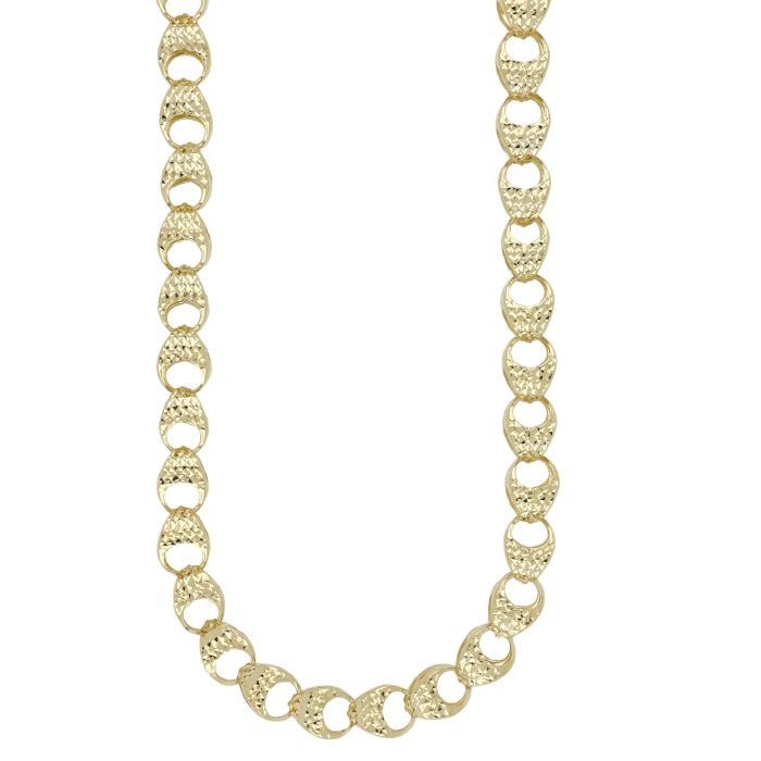 Girocollo con soggetti martellati oro giallo 18kt